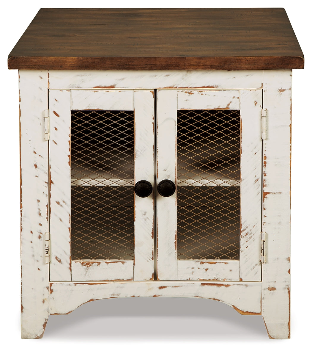 Wystfield White/Brown Coffee Table and 2 End Tables