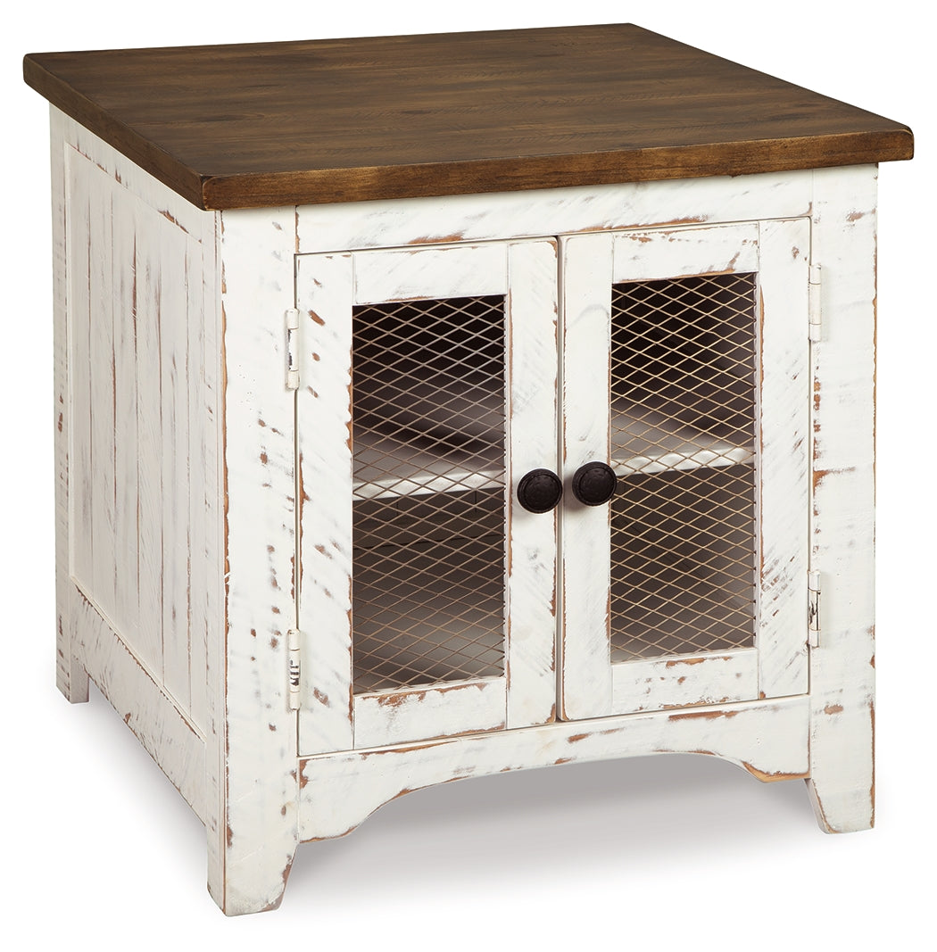Wystfield White/Brown Coffee Table and 2 End Tables