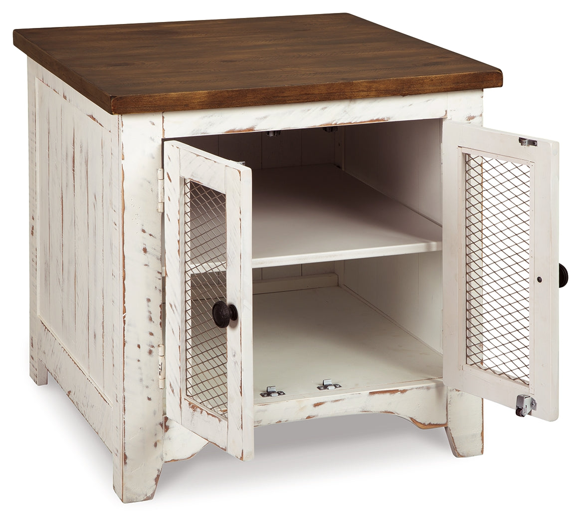 Wystfield White/Brown Coffee Table and 2 End Tables