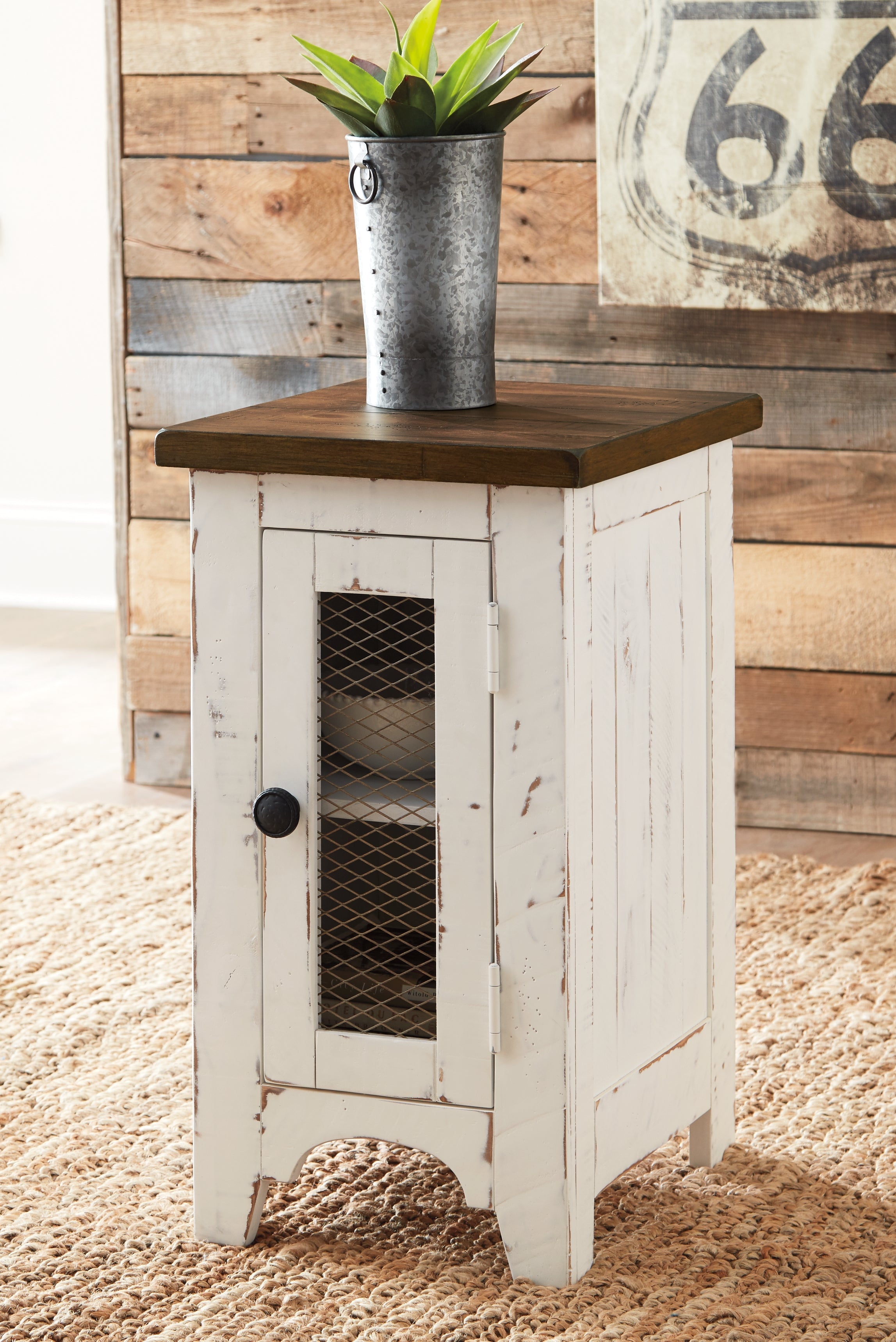 Wystfield White/Brown Coffee Table and 2 End Tables
