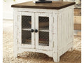 Wystfield White/Brown Rectangular End Table