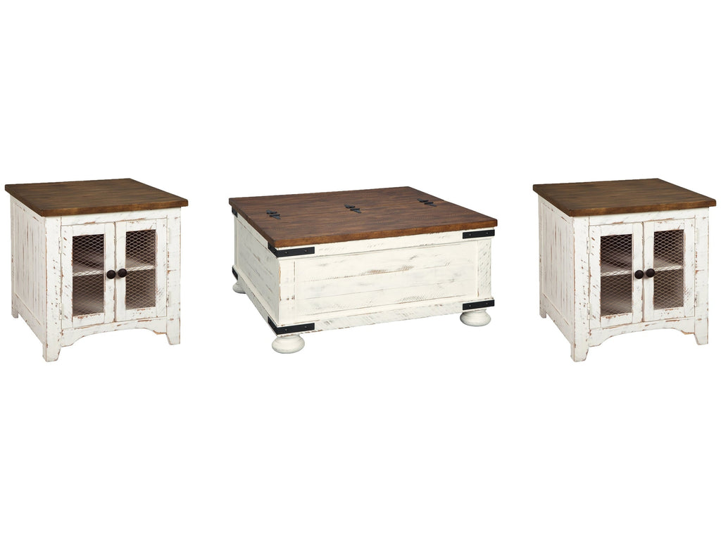 Wystfield White Coffee Table and 2 End Tables