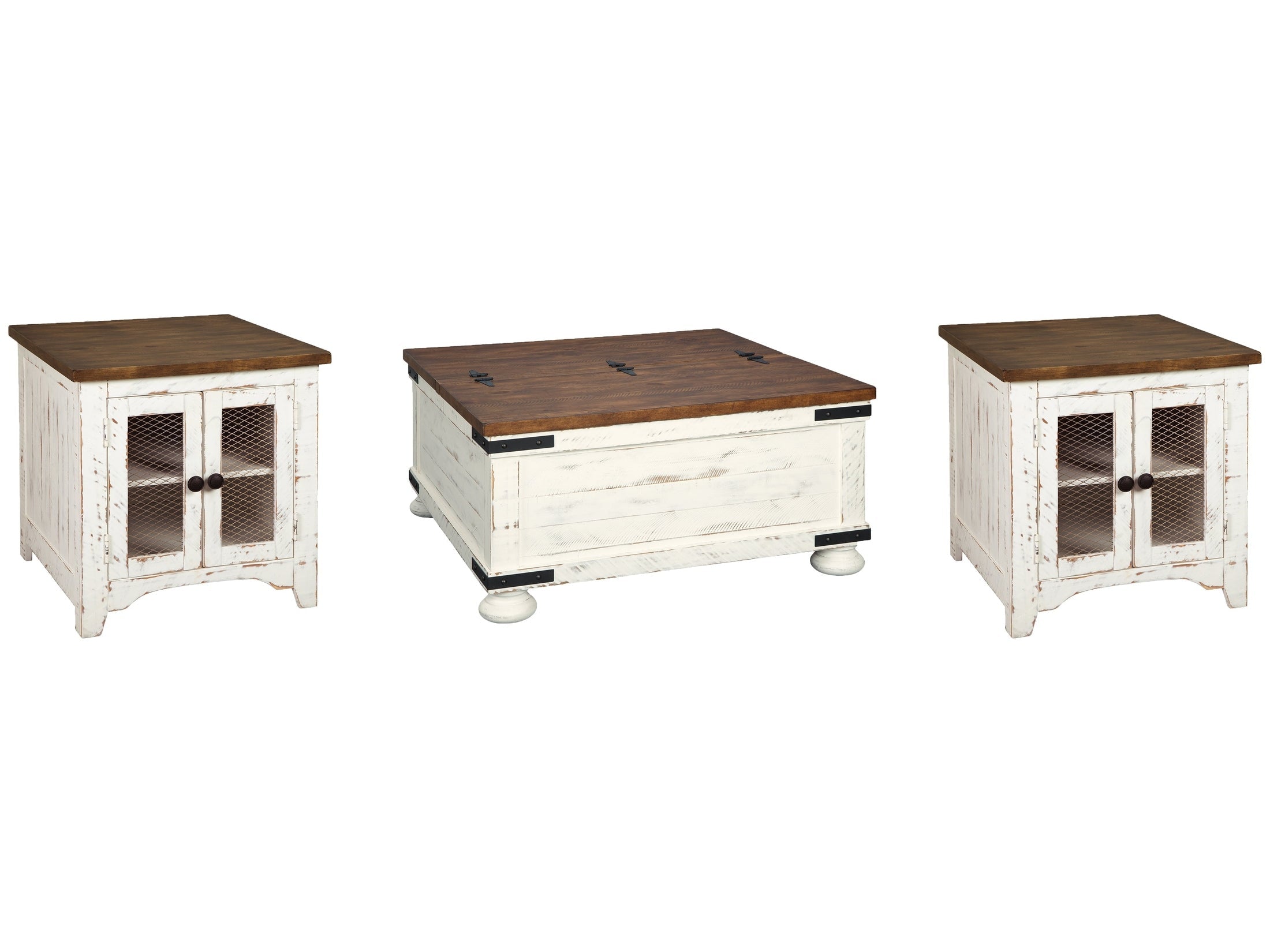 Wystfield White Coffee Table and 2 End Tables
