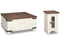 Wystfield White Coffee Table and Chairside End Table