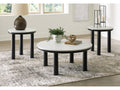 Xandrum Black/White Table (Set of 3)