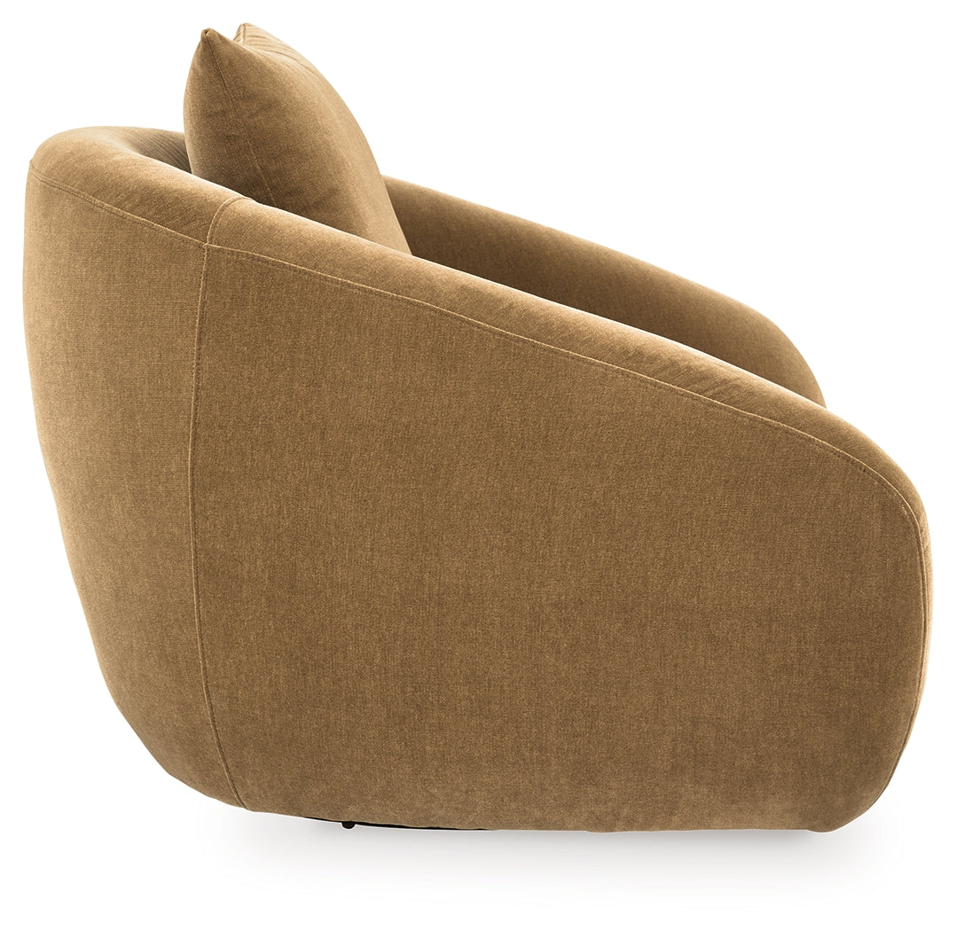 Yahya Camel Swivel Accent Chair
