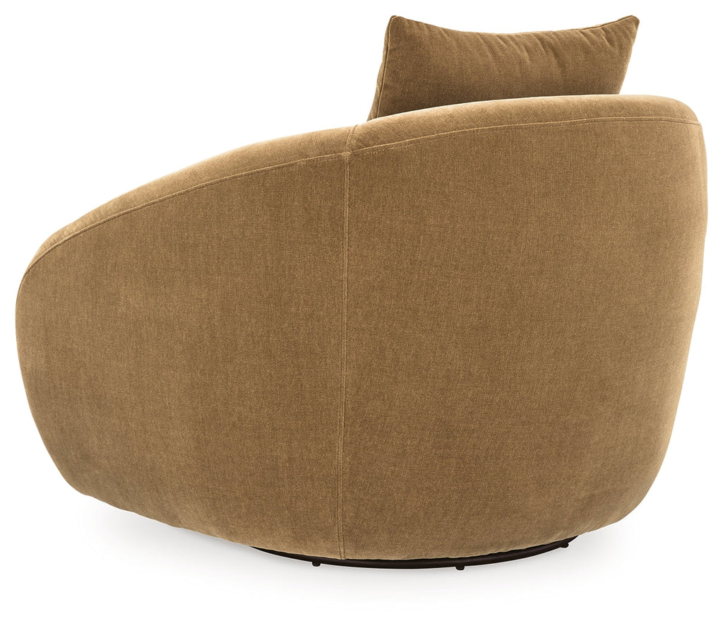 Yahya Camel Swivel Accent Chair