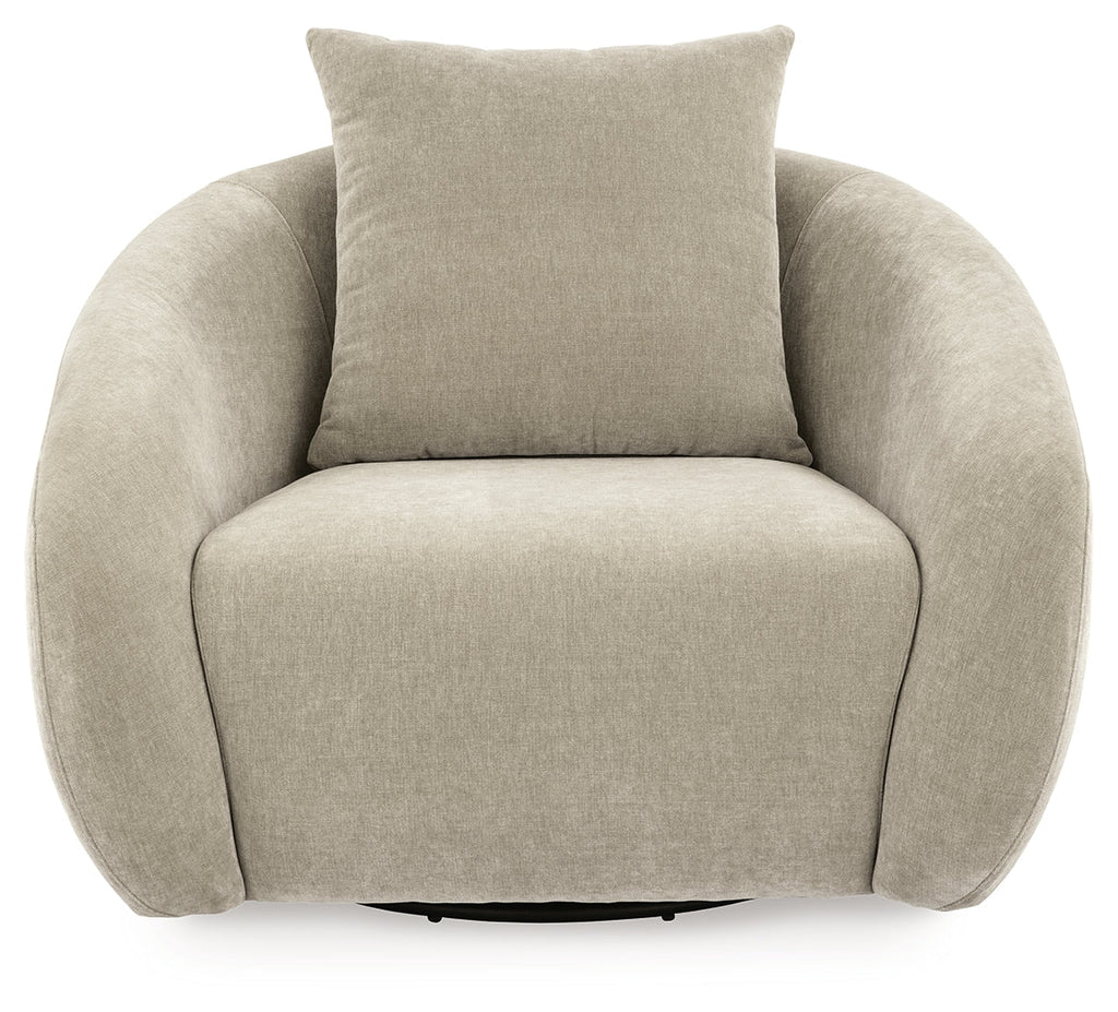 Yahya Pebble Swivel Accent Chair