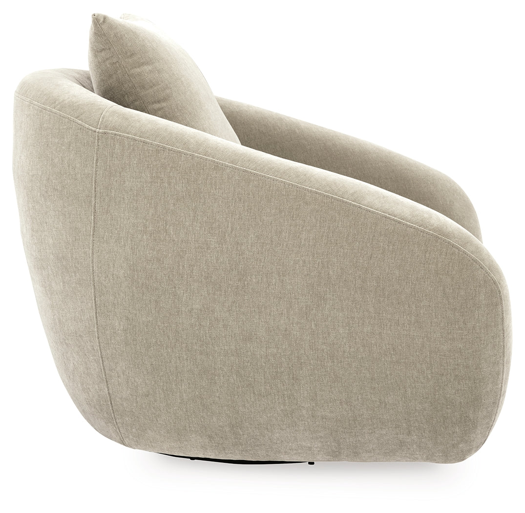 Yahya Pebble Swivel Accent Chair