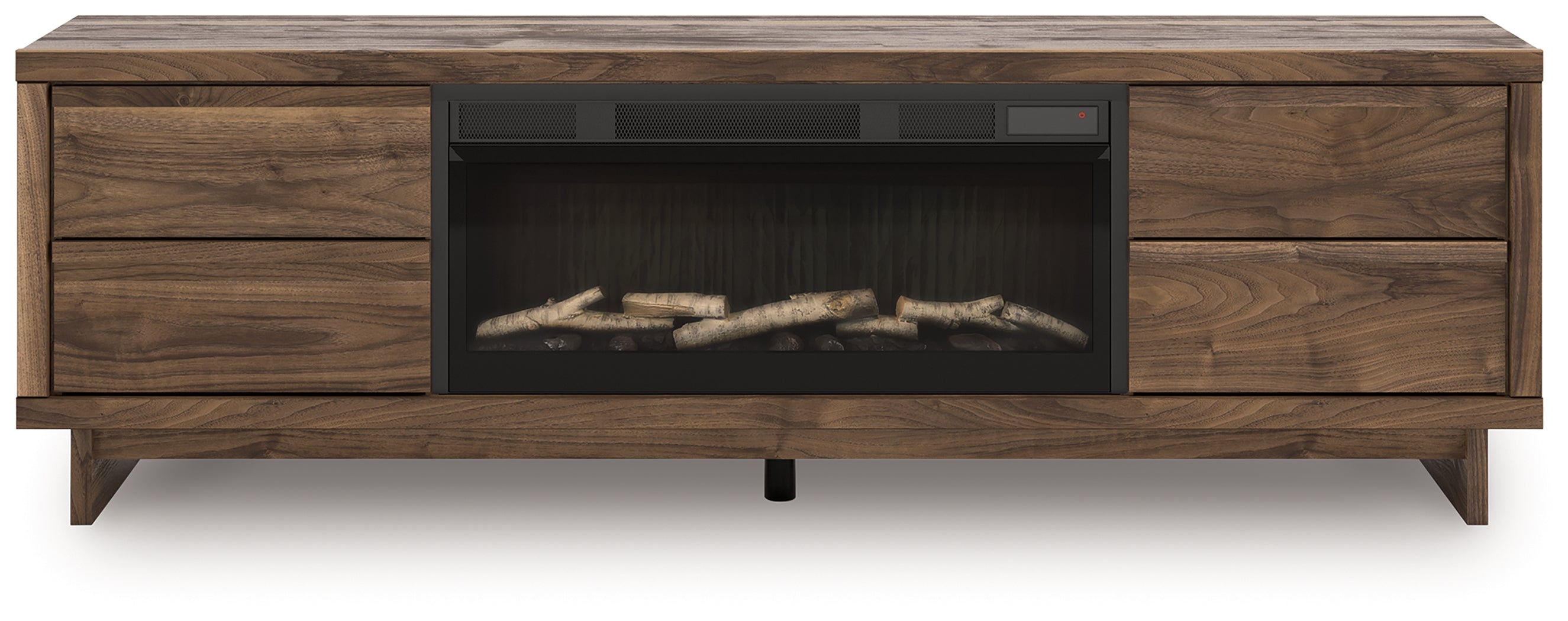Zadilyn Brown 72" TV Stand with Electric Fireplace
