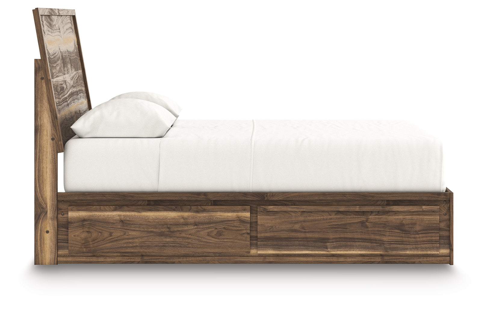 Zadilyn Brown King Panel Bed with Storage