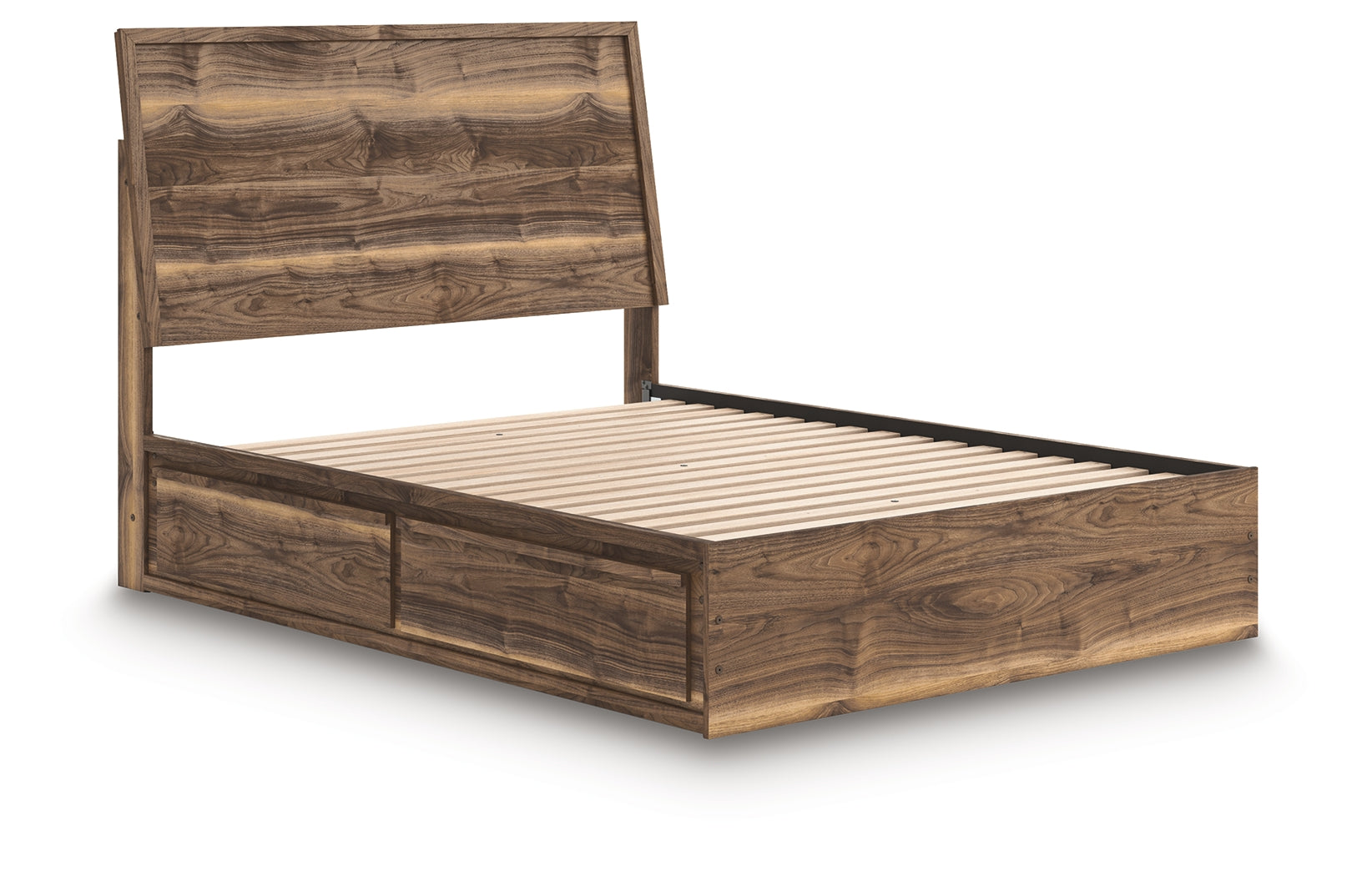 Zadilyn Brown King Panel Bed with Storage