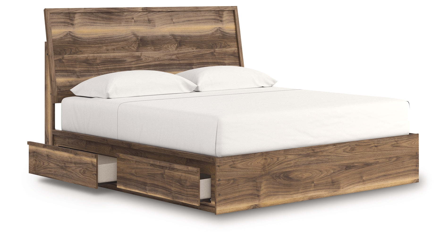Zadilyn Brown King Panel Bed with Storage