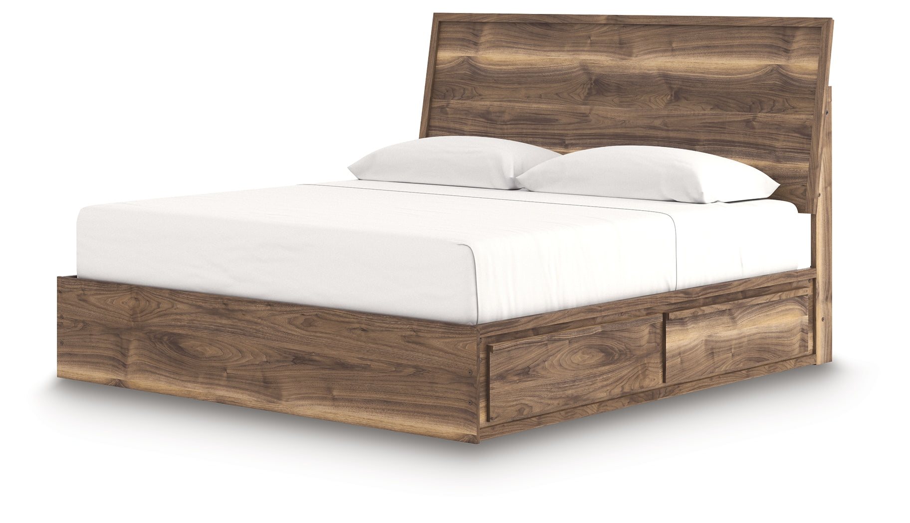 Zadilyn Brown King Panel Bed with Storage