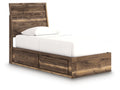 Zadilyn Brown Twin Panel Bed with Storage