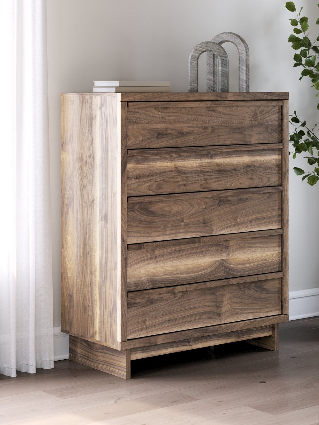Zadilyn Brown Wide Chest of Drawers