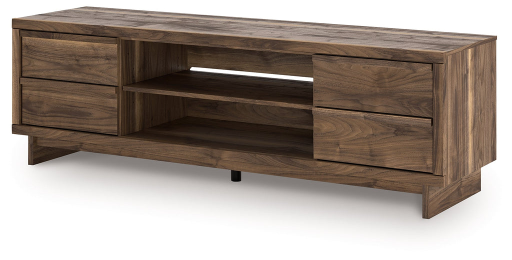 Zadilyn Brown XL TV Stand w/Fireplace Option