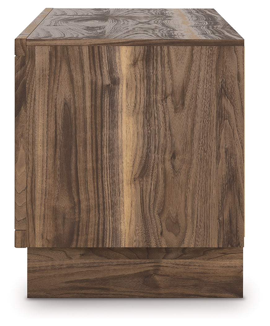 Zadilyn Brown XL TV Stand w/Fireplace Option