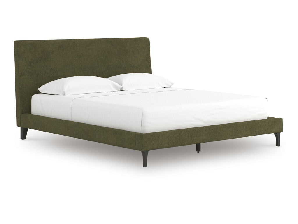 Zadilyn Sage Green California King Upholstered Bed with Roll Slats