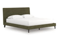 Zadilyn Sage Green California King Upholstered Bed with Roll Slats