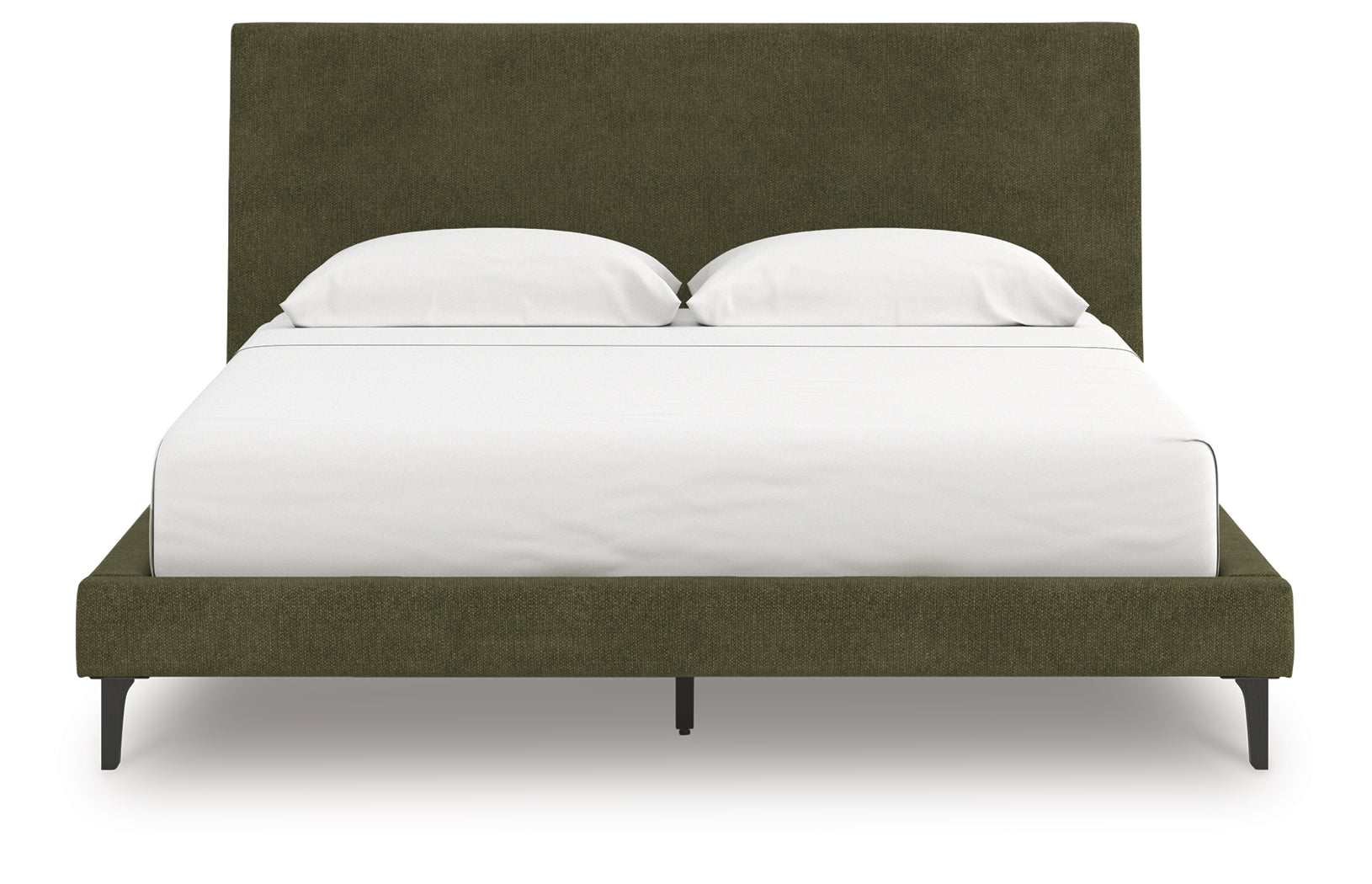 Zadilyn Sage Green California King Upholstered Bed with Roll Slats