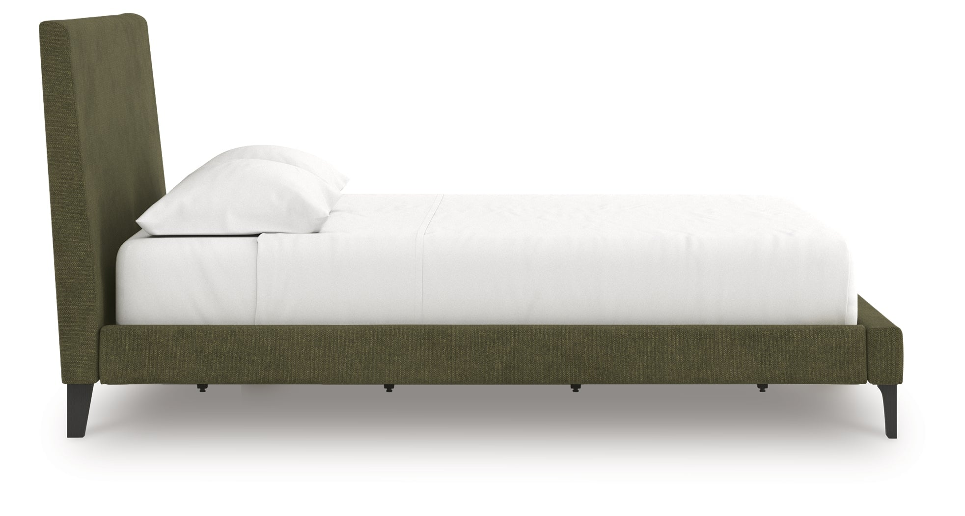 Zadilyn Sage Green California King Upholstered Bed with Roll Slats
