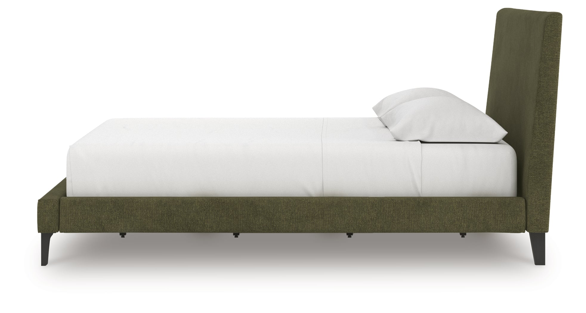 Zadilyn Sage Green California King Upholstered Bed with Roll Slats