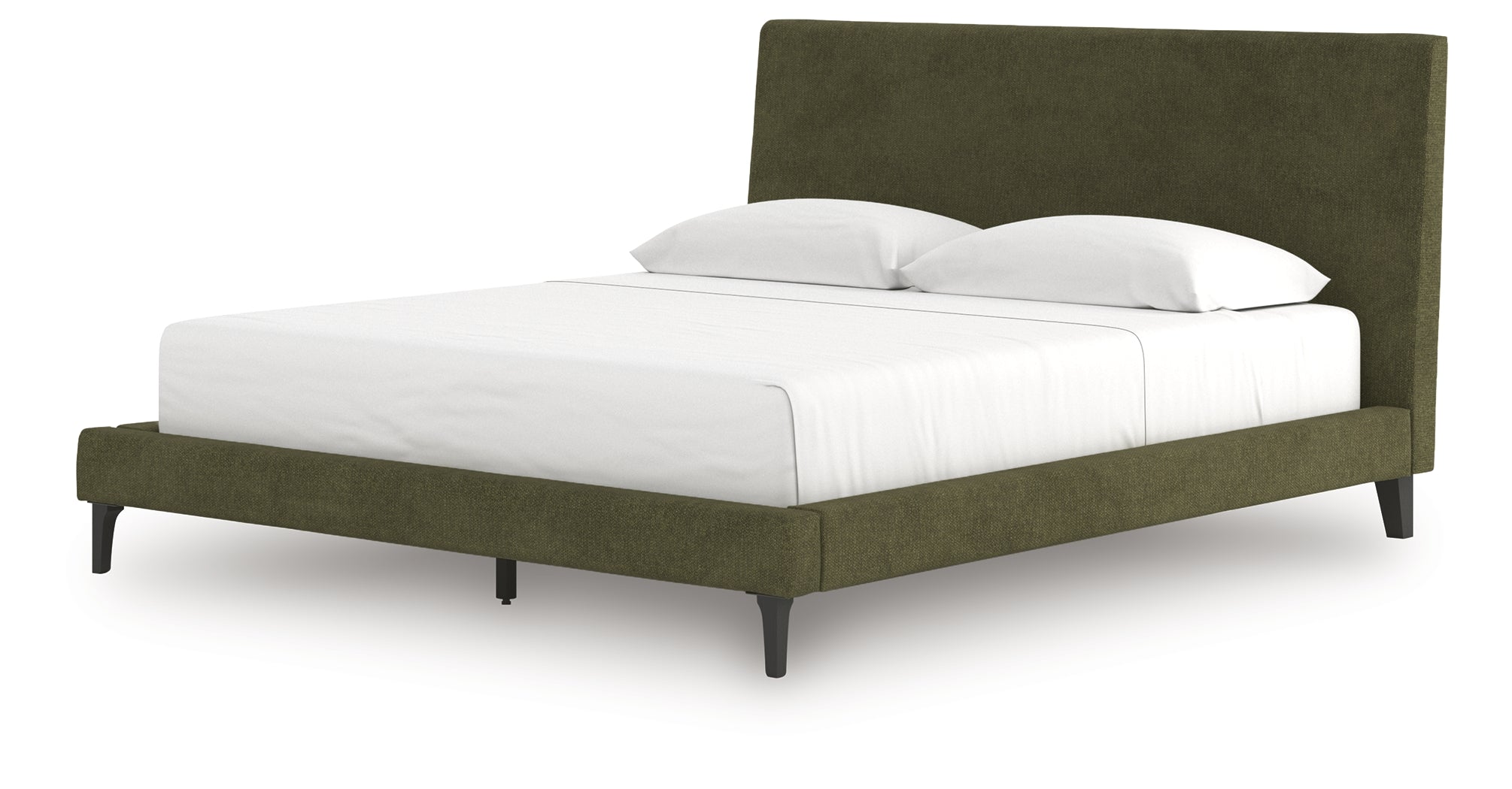 Zadilyn Sage Green California King Upholstered Bed with Roll Slats