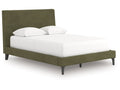 Zadilyn Sage Green Full Upholstered Bed with Roll Slats