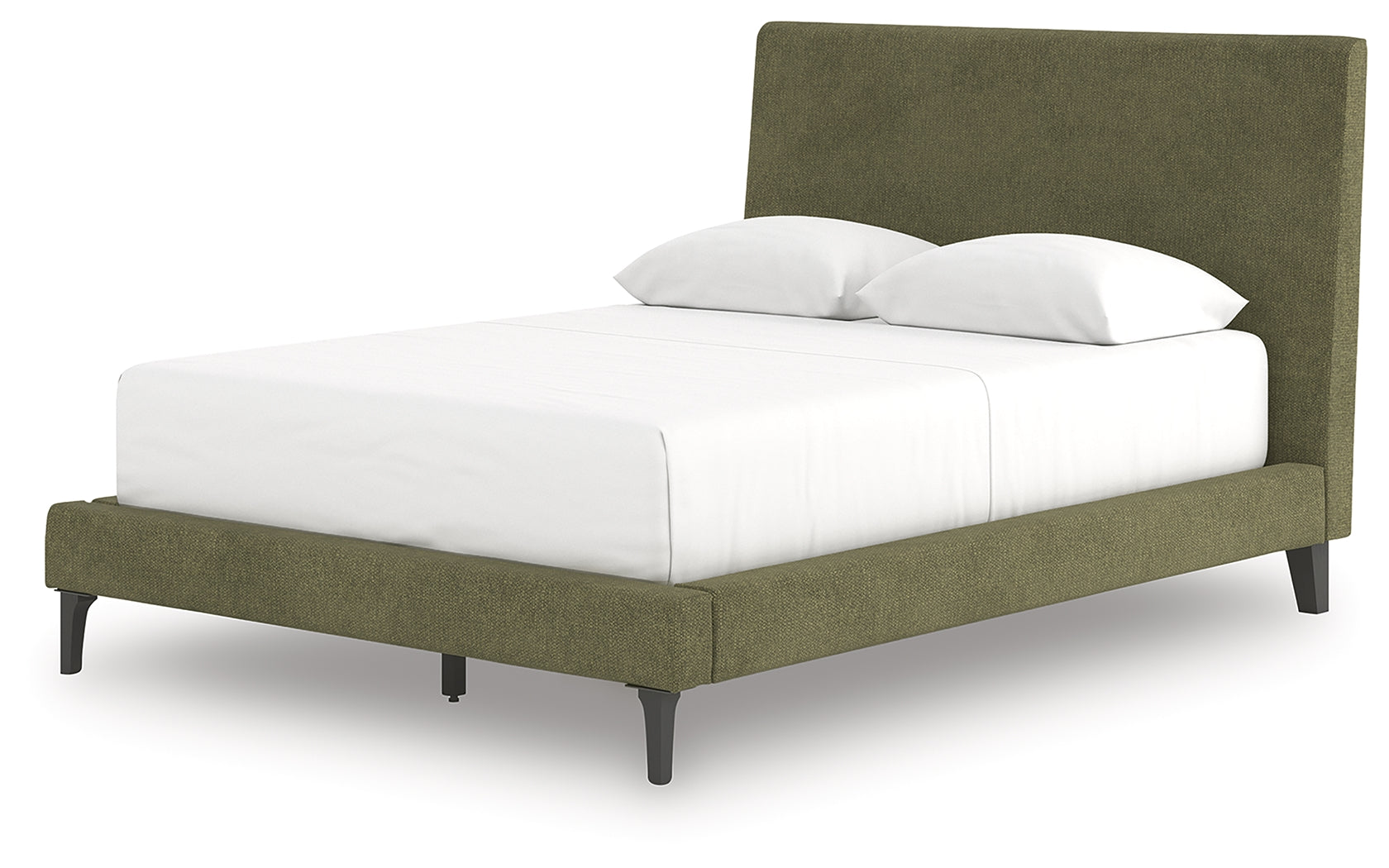 Zadilyn Sage Green Full Upholstered Bed with Roll Slats