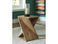 Zalemont Distressed Brown Accent Table