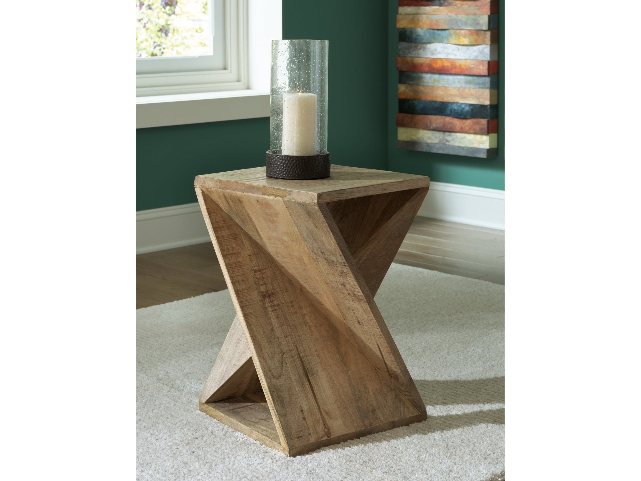 Zalemont Distressed Brown Accent Table