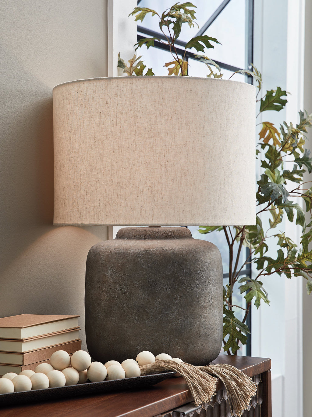 Zandophen Antique Gray Table Lamp