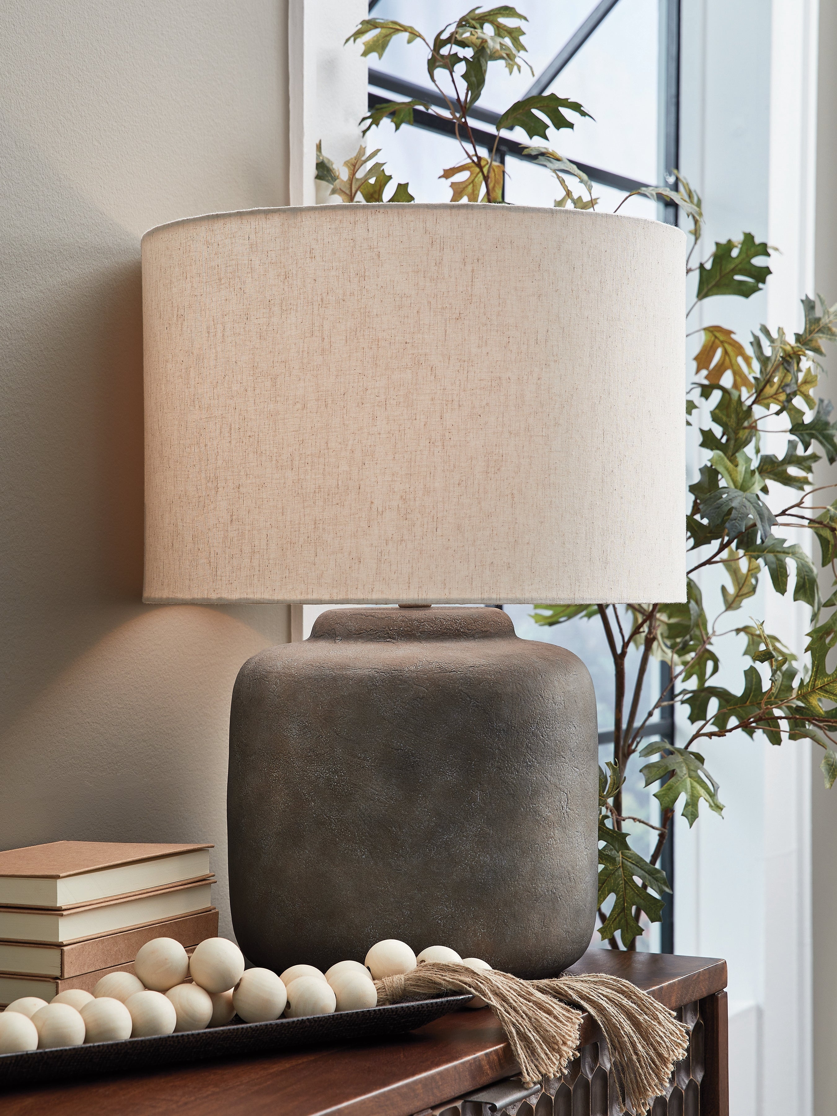 Zandophen Antique Gray Table Lamp