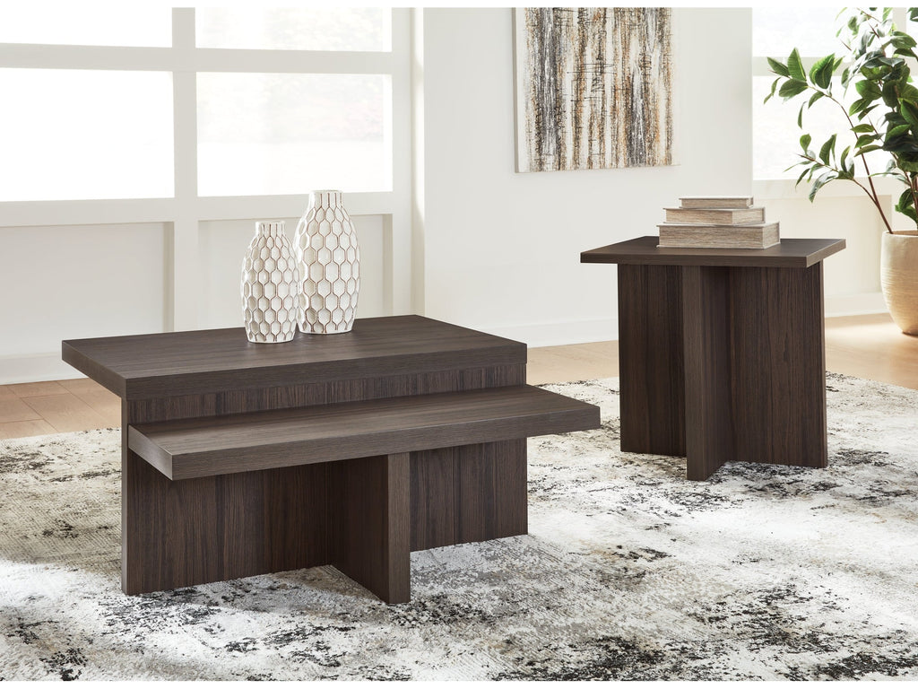 Zendex Brown Occasional Table Set (Set of 2)