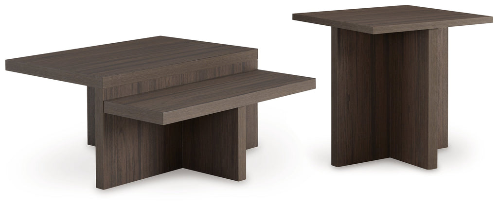 Zendex Brown Occasional Table Set (Set of 2)