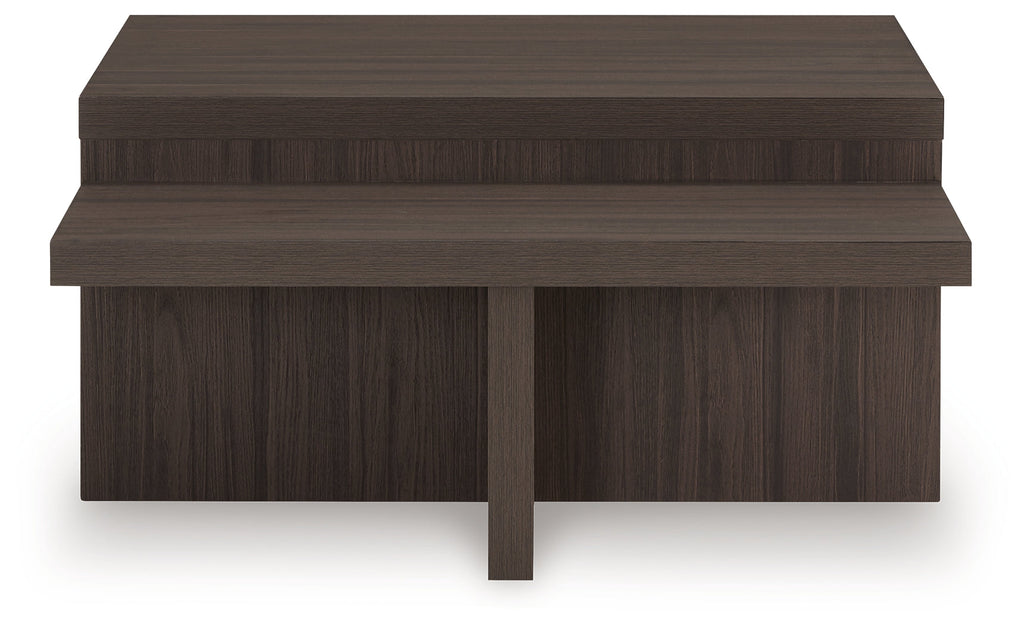 Zendex Brown Occasional Table Set (Set of 2)