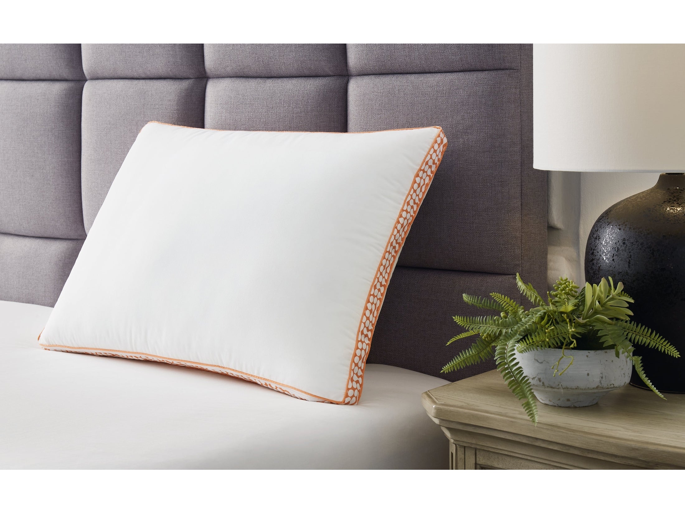 Zephyr 2.0 White/Orange 3-in-1 Pillow (6/Case)