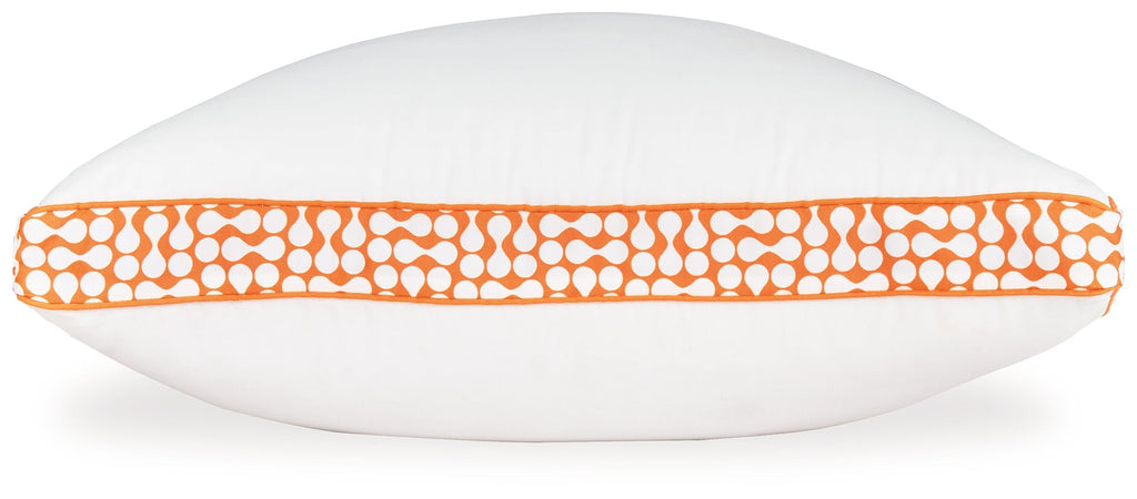 Zephyr 2.0 White/Orange 3-in-1 Pillow (6/Case)