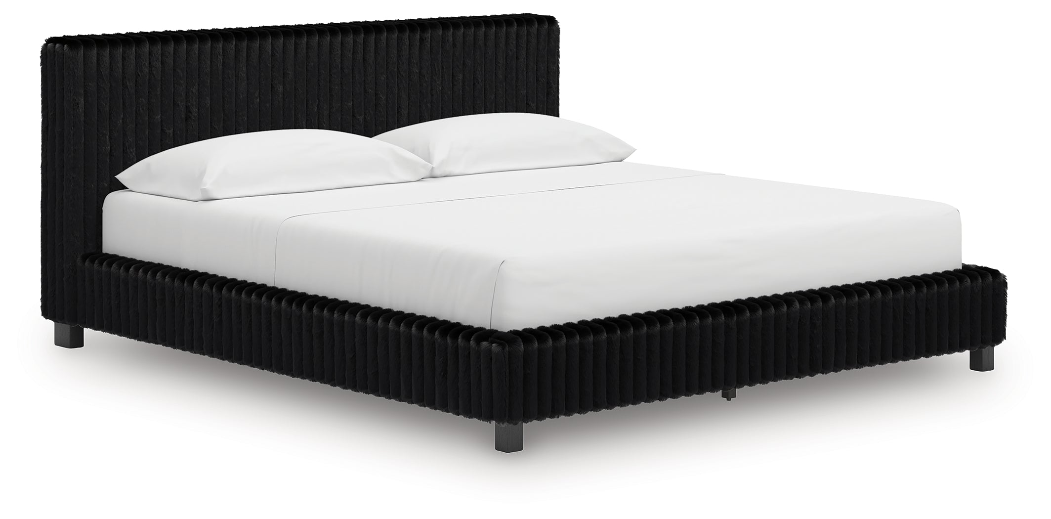 Zuraleus Black California King Upholstered Bed