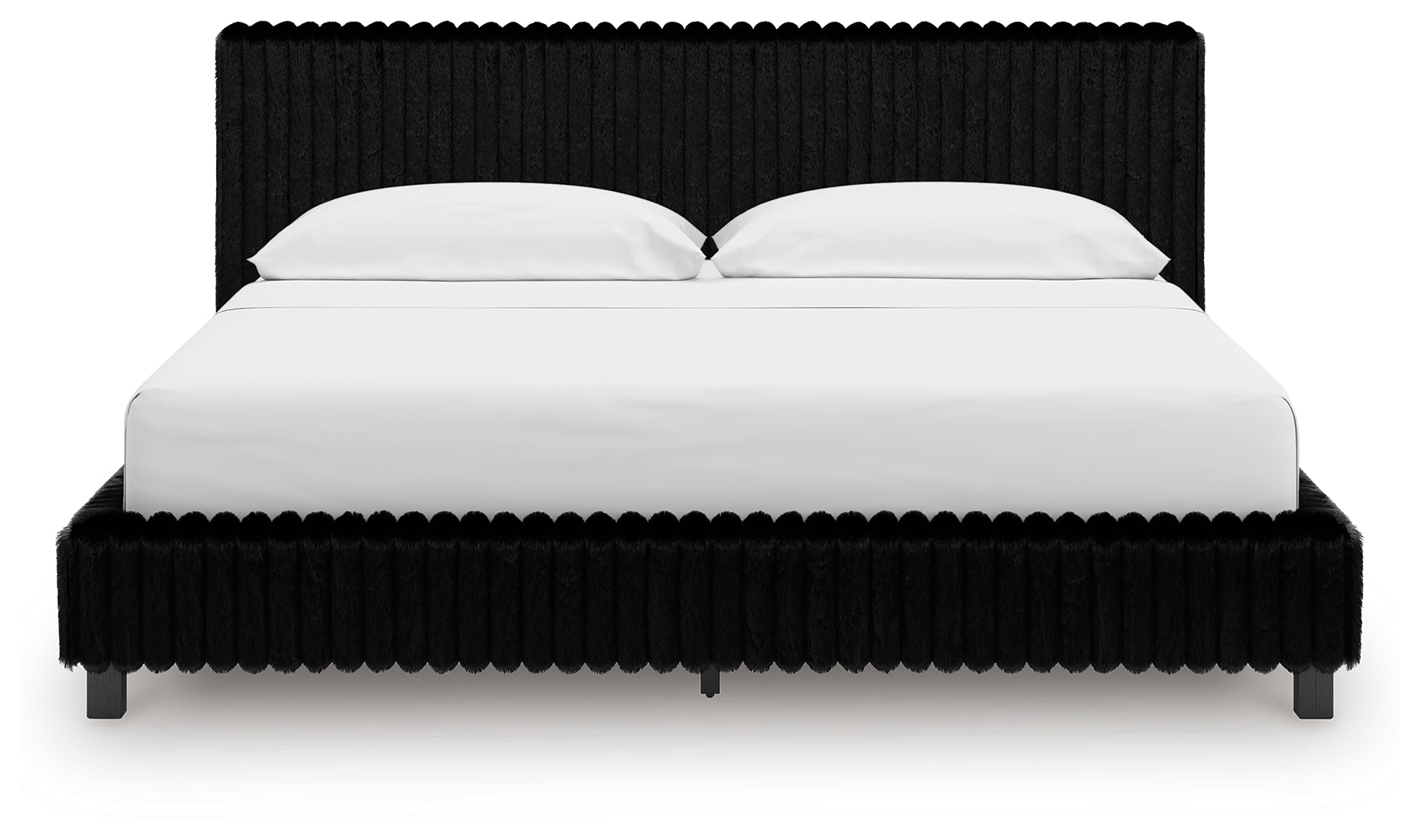 Zuraleus Black California King Upholstered Bed