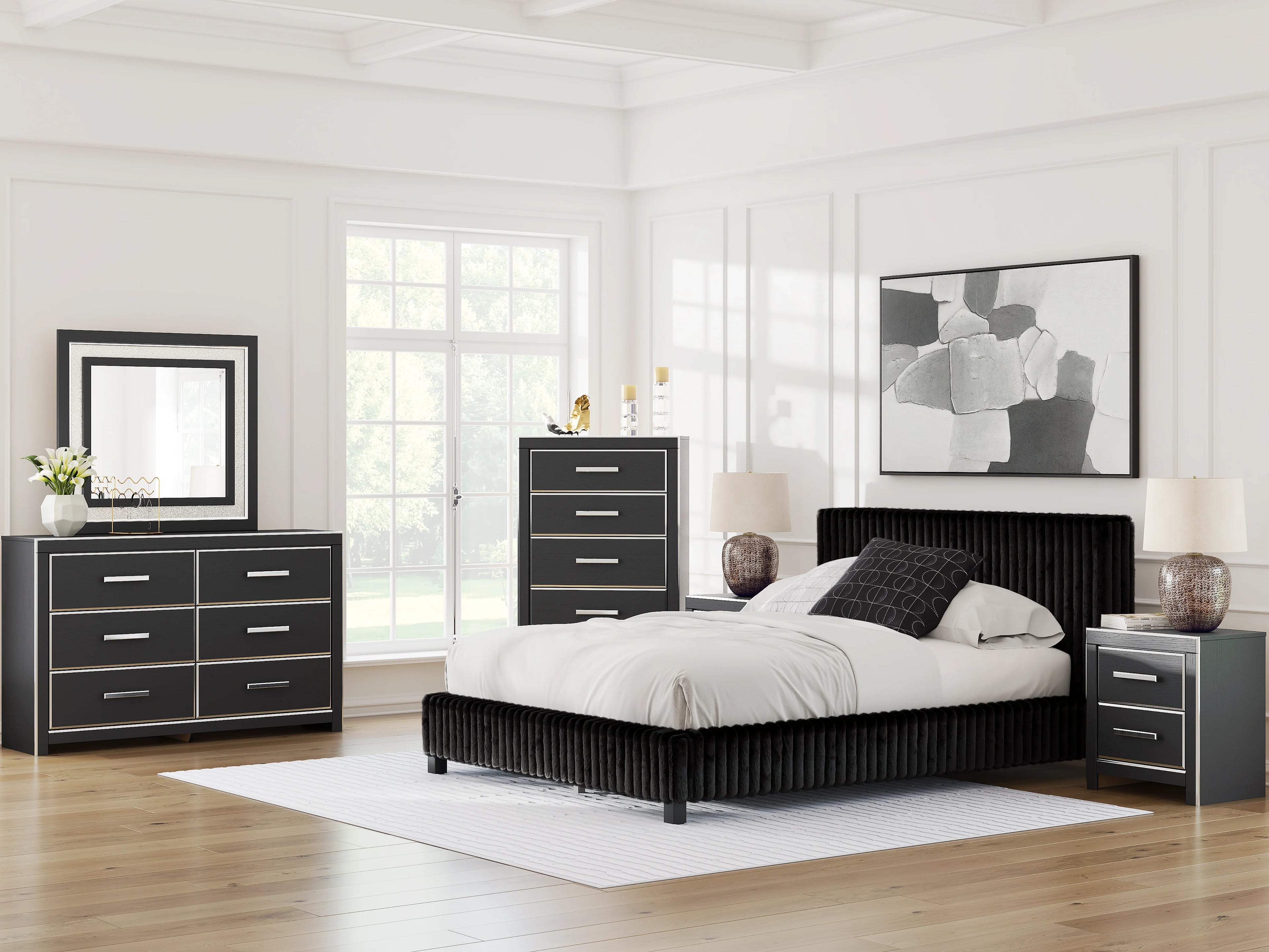 Zuraleus Black Five Drawer Chest