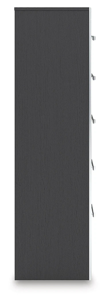 Zuraleus Black Five Drawer Chest