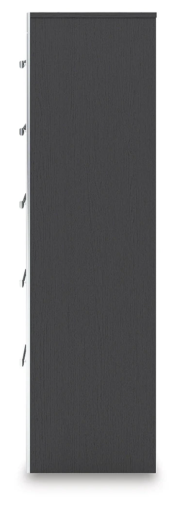 Zuraleus Black Five Drawer Chest