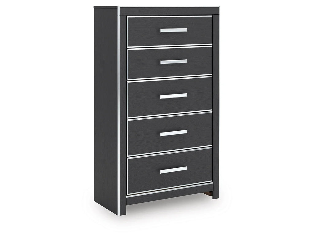 Zuraleus Black Five Drawer Chest