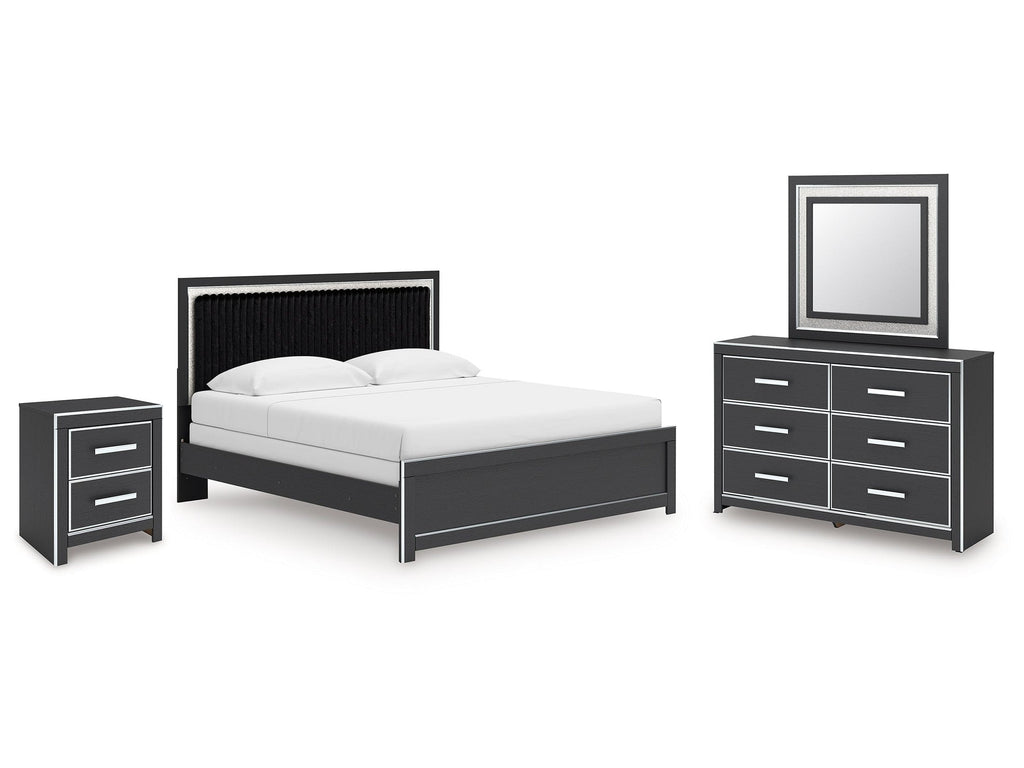Zuraleus King Panel Bedroom Set, Black