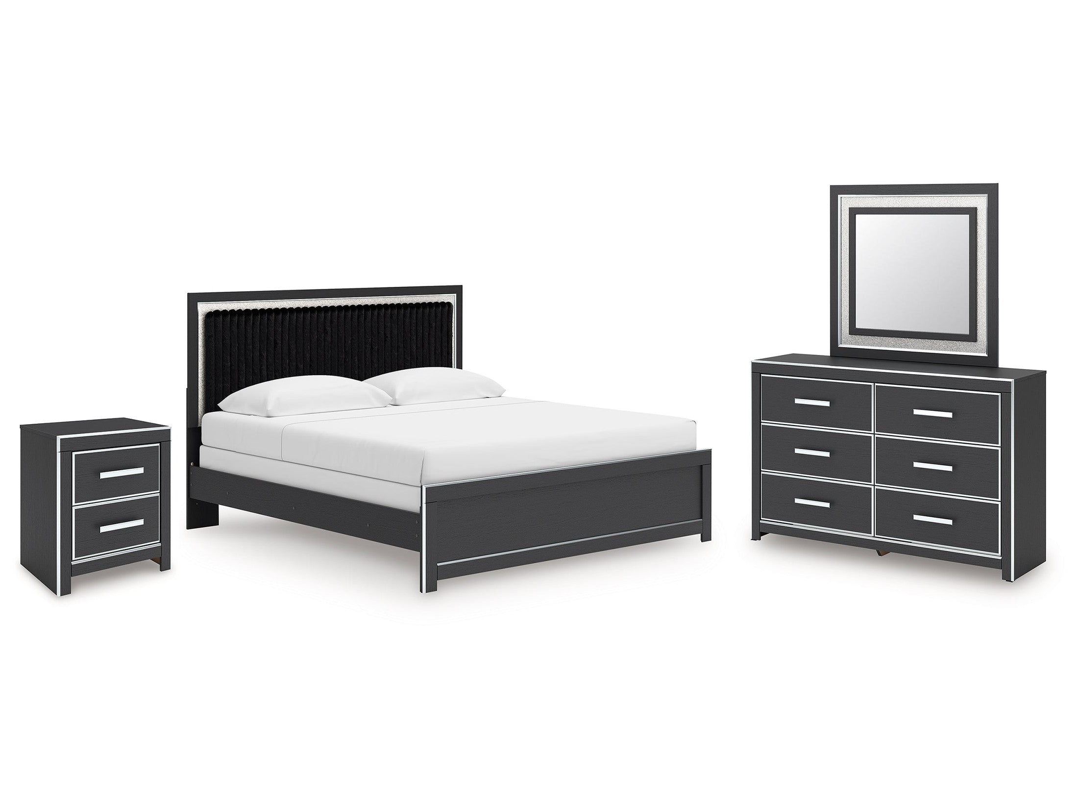 Zuraleus King Panel Bedroom Set, Black
