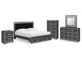 Zuraleus King Storage Bedroom Set, Black