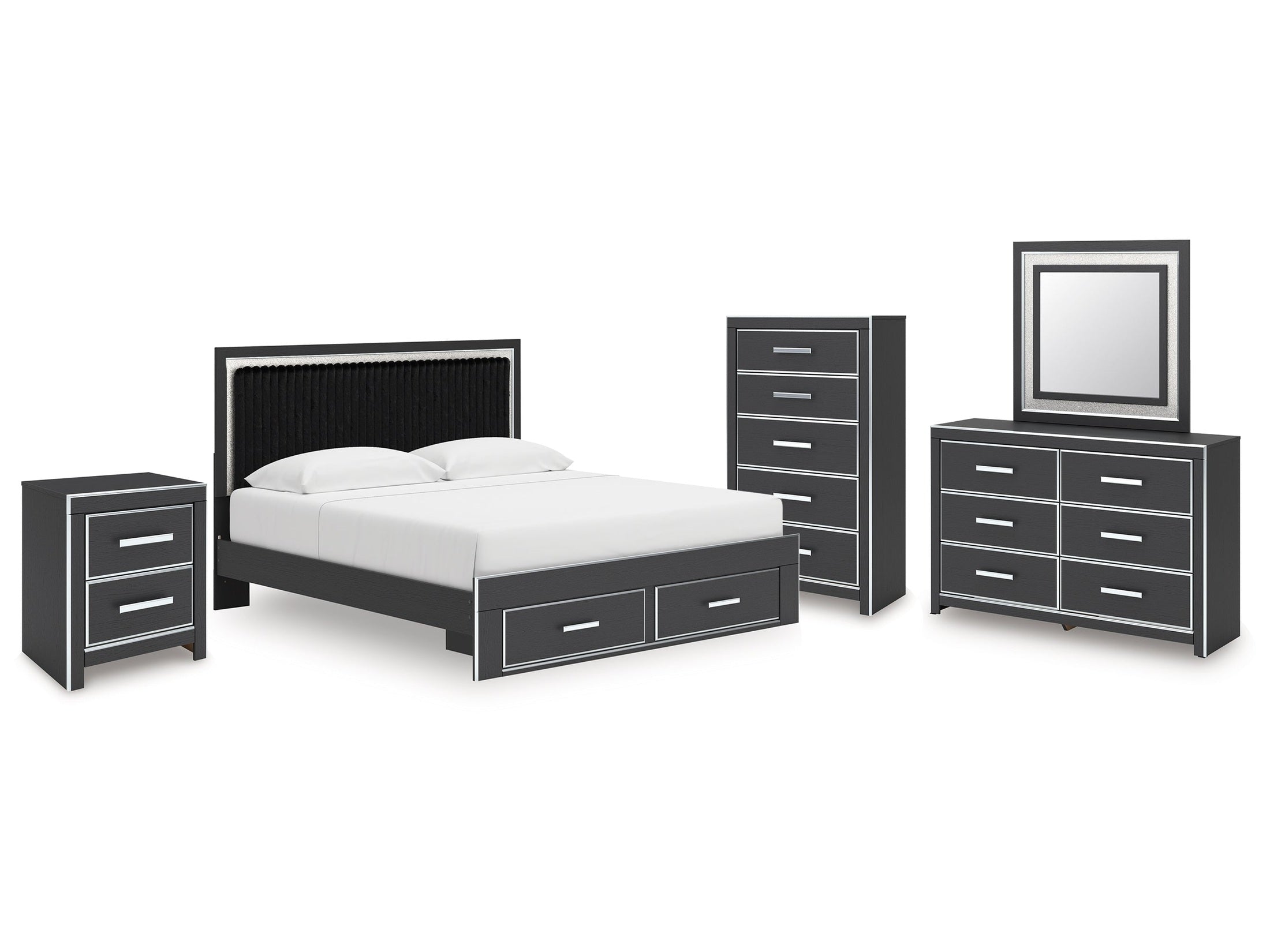 Zuraleus King Storage Bedroom Set, Black