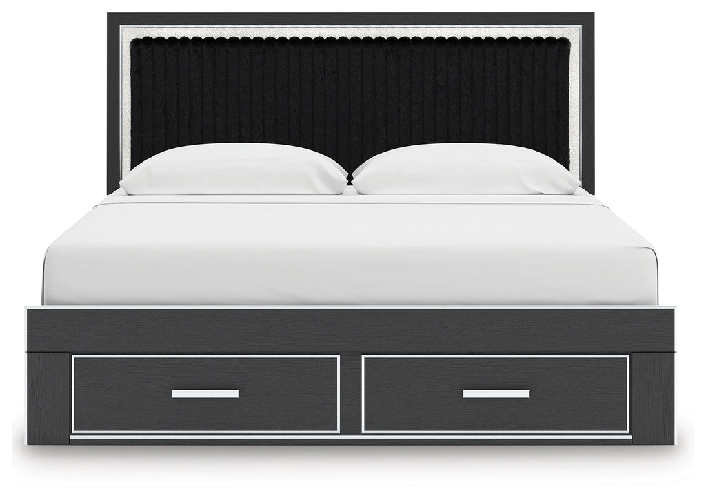 Zuraleus King Storage Bedroom Set, Black